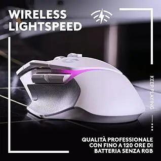 Mouse Gamer Inalámbrico Logitech G502 X Plus, 13 Botones, 25600 DPI, Blanco