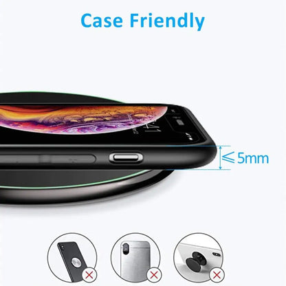 Cargador inalámbrico rápido de 15 W con tecnología QC 3.0