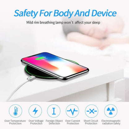 Cargador inalámbrico rápido de 15 W con tecnología QC 3.0