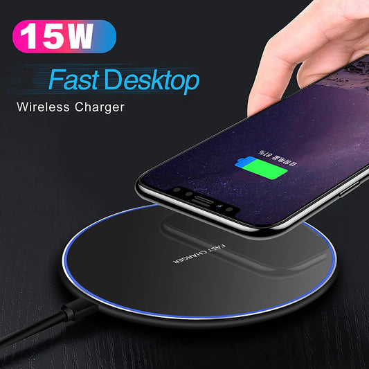 Cargador inalámbrico rápido de 15 W con tecnología QC 3.0