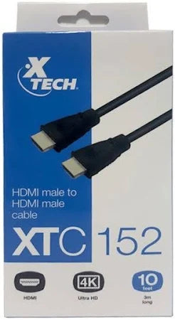 CABLE HDMI MACHO HDMI MACHO XTECH 3MTS 4K XTC-152