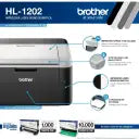 Impresora Brother HL-1202 Laser Monocromática 2400*600dpi 21ppm USB 2.0